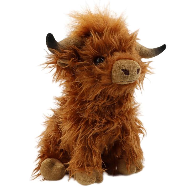 Summer Highland Cow Plush Toy, Simulation Stuffed Toy, Fluffy Toy, Animals Decoration Toy, Cute Stocking Stuffers, Home Decorative Ornament Toy, Best Gifts, Birthday Gift