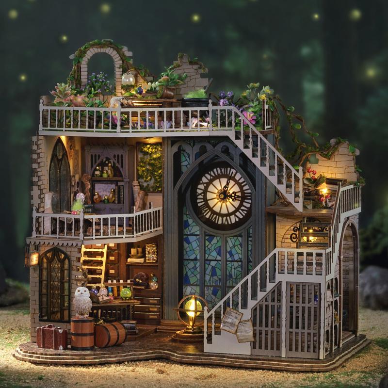 Magic House DIY Wooden Puzzle, 1 Box DIY Handmade Room Toy, Home Bedroom Decoration Craft, Best Birthday and Valentine's Day Gift