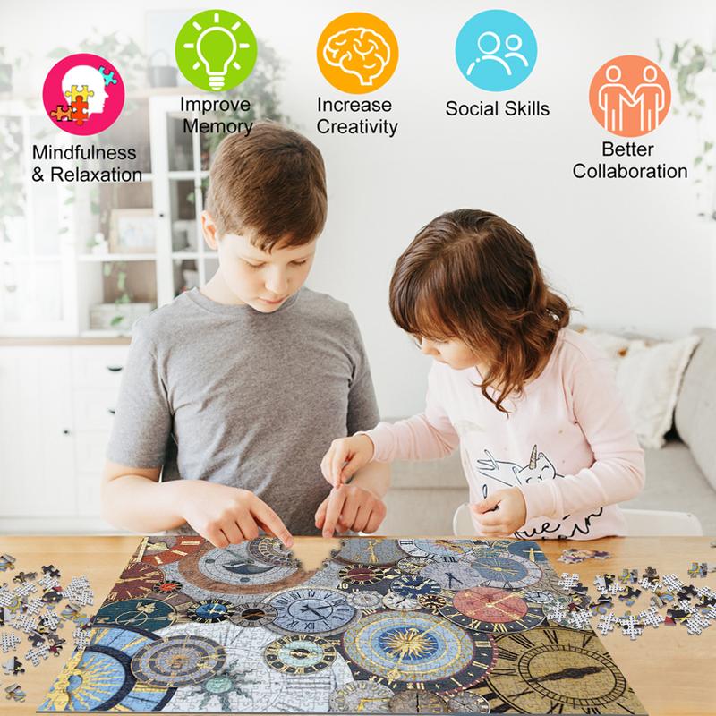 Huadada jigsaw puzzle  1000 pieces“Colorful Tower clock