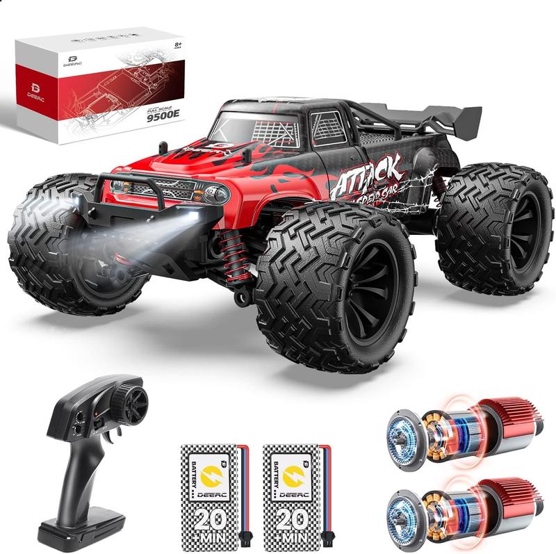 DEERC 9500E 1:16 Scale All Terrain RC Car, 4x4 High Speed 40 KPH RC Truck, 2.4Ghz Remote Control Truck with 2 Rechargeable Batteries