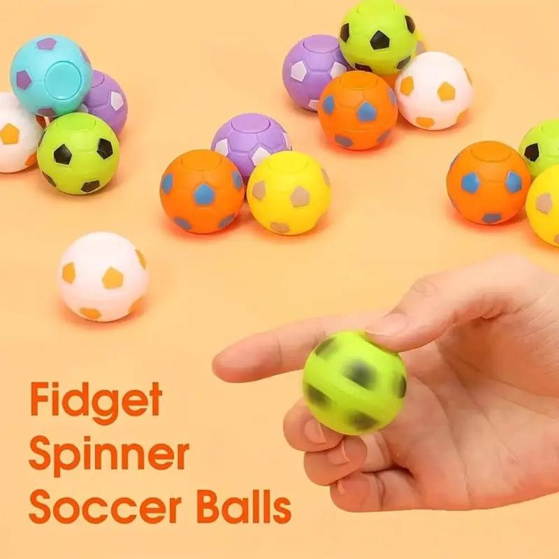 Soccer Ball Shaped Fidget Toy, 20pcs set Mini Finger Spinner Toy, Party Gift Bag Filler, Classroom Treasure Box Toy, Party Accessories