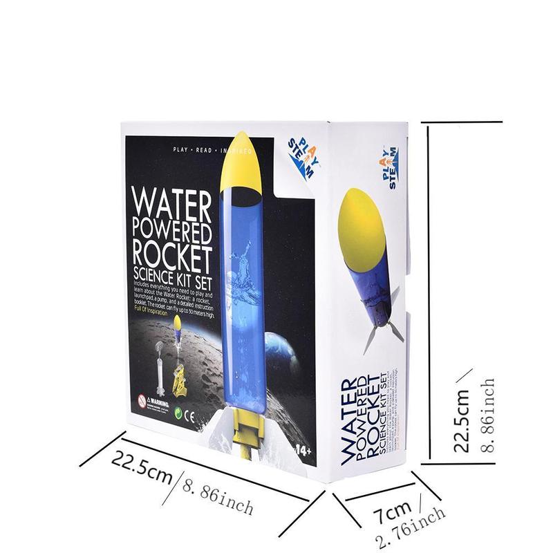 Water Powered Rocket Physics Learning Set, 1 Set DIY Rocket Science Experiment Kit with Rocket Tail, Body & Pump, Outdoor Space STEM Toys for Teens