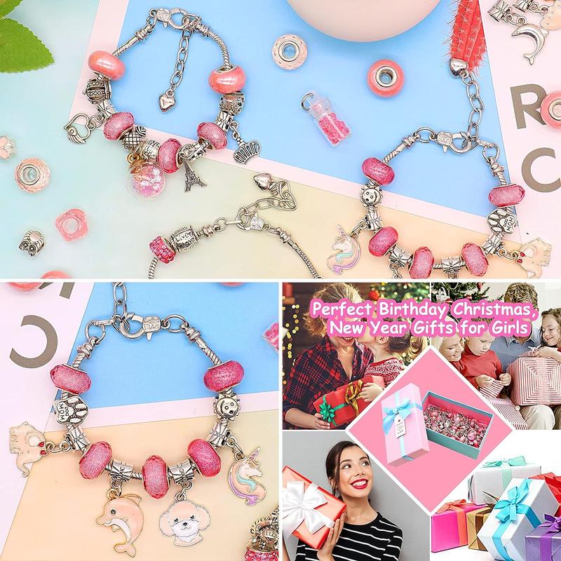 76pcs set DIY Jewelry Making Kit, Creative Handmade Decorations, Bracelet Making Kit for Girls & Women, Birthday Anniversary Gift