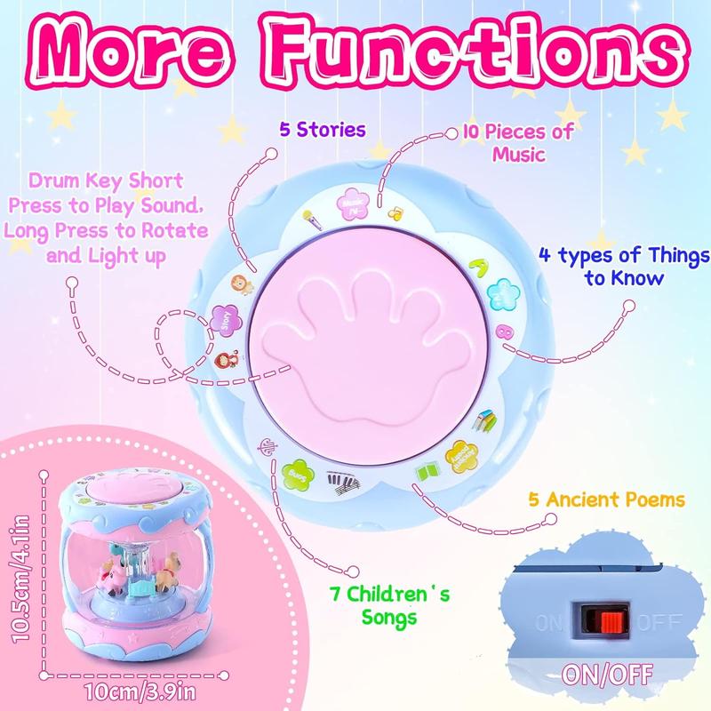 Rotating Light up Musical Toy for Girls Boys - Musical Learning Toys for Kids - Birthday, New Years, Holiday Gifts