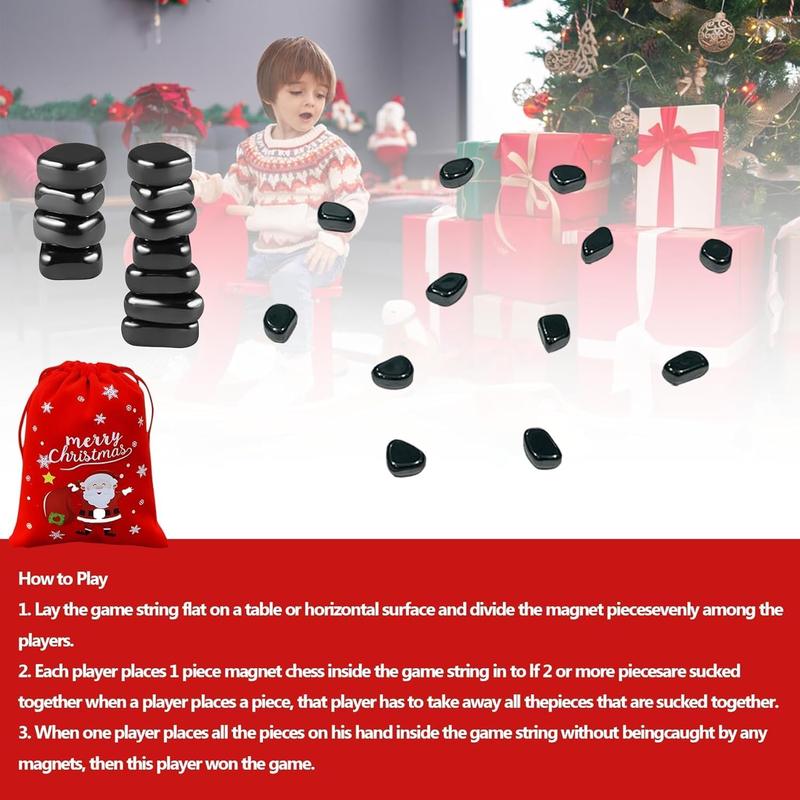 20 Pcs Christmas Magnetic Chess Game, Premium Magnetic Chess Game，Magnetic Chess,Multiplayer Magnet Board Game，Christmas Games, 1 to 4 Players, for Kids and Adults Birhtday Gifts