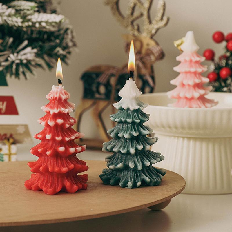 Christmas Tree Candle Molds 3D Christmas Silicone Molds for DIY Candle Soap,Epoxy Resin,Chocolates Cake Decorations Home Decor