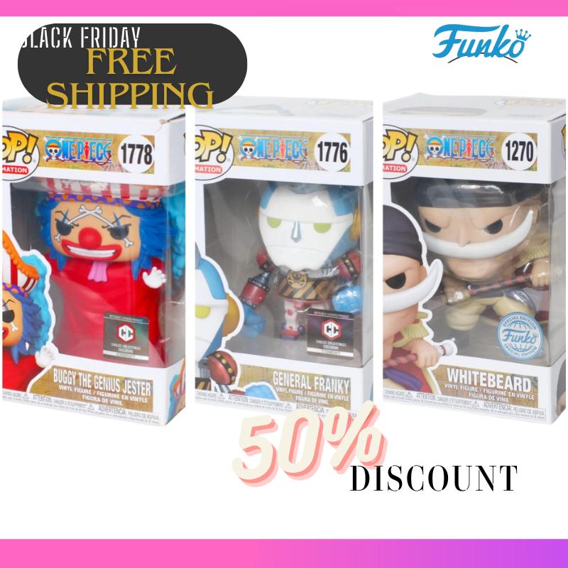 Funko Pop!combination,One Piece +General Franky #1776+Buggy The Genius Jester #1778+Whitebeard  #1270