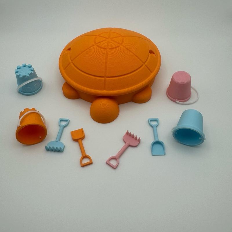 Smiley Crafts Depot, Desktop Turtle Sandbox, friends and coworkers, 3D Printed Relaxing Toy for Adults