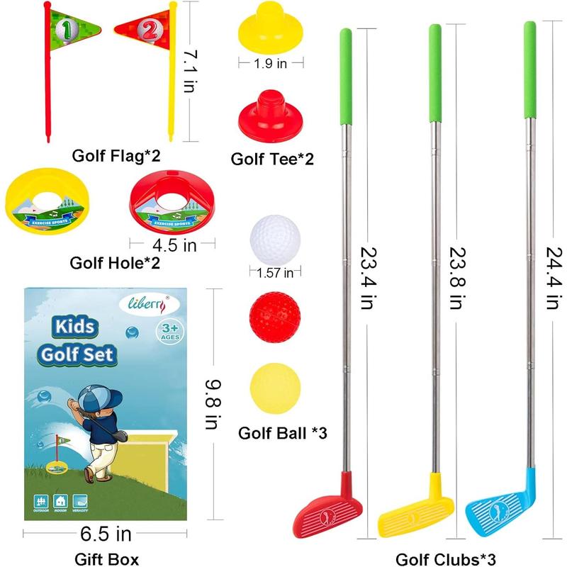 Liberry Kids Golf Club Set, Retractable Toy Golf Clubs for Toddlers, Mini Golf Set for Children Age 3 4 5 Years Old