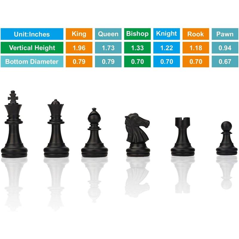 Magnetic Travel Chess Set with Folding Chess Board Educational Toys for Kids and Adults, 2 players