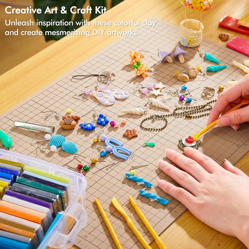 Shuttle Art 82 Colors Polymer Clay Kit with 19 Clay Tools, 16 Kinds of Accessories, Non-Toxic, Non-Sticky, Ideal DIY Art Craft Gift