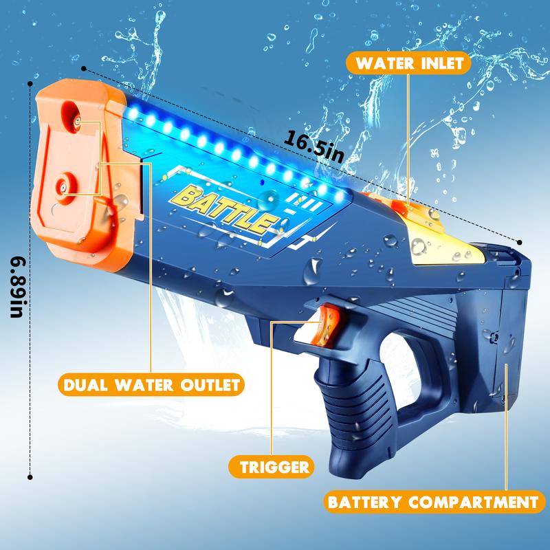 Lighting Water Toy, Water Sprayer, Water Blaster Swimming Pool Toys for Kids Adults Rechargeable  Automatic Water Blaster Waterproof Squirt-Gun