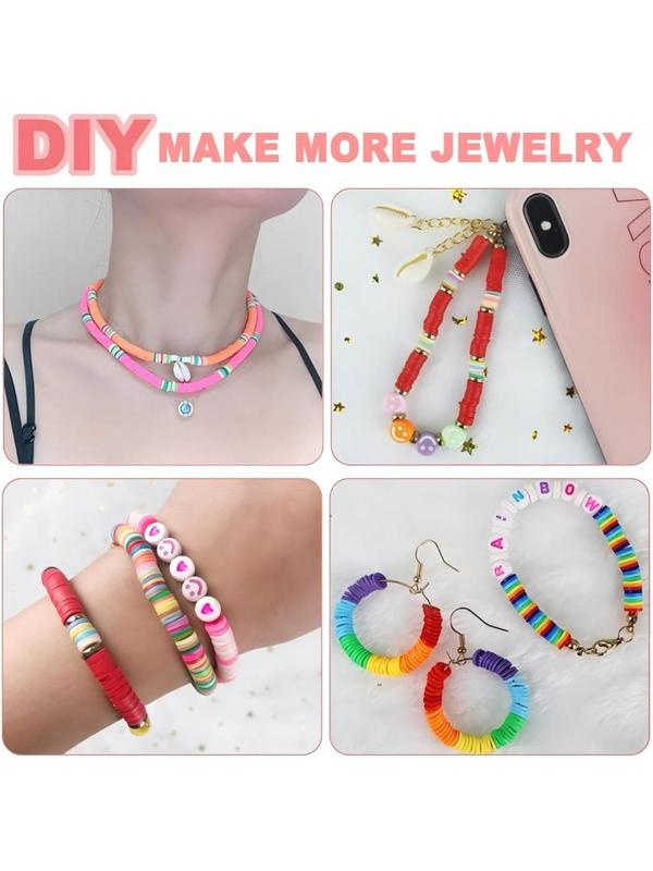 DIY Jewelry Making Kit, Letter & Smiley Face & Shell Design DIY Jewelry Making Supplies for Bracelet & Necklace, Fashion Accessories for Women & Girls