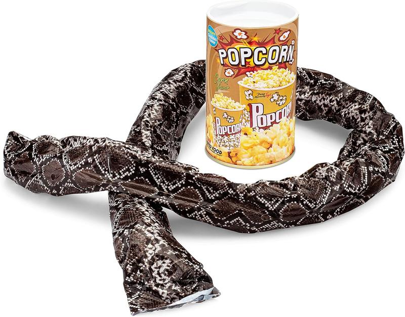 The Original Snake in a Potato Chip Can Prank-Funny Trick Gag Gift Toy & Scary Shock Practical Joke for Kids Popcorn Nuts Snake Can