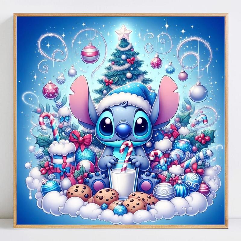 Cartoon Stitch Pattern DIY Diamond Arts Colorful Painting Kit without Frame, DIY 5D Diamond Art Painting for Office Bedroom Livingroom Home Decor