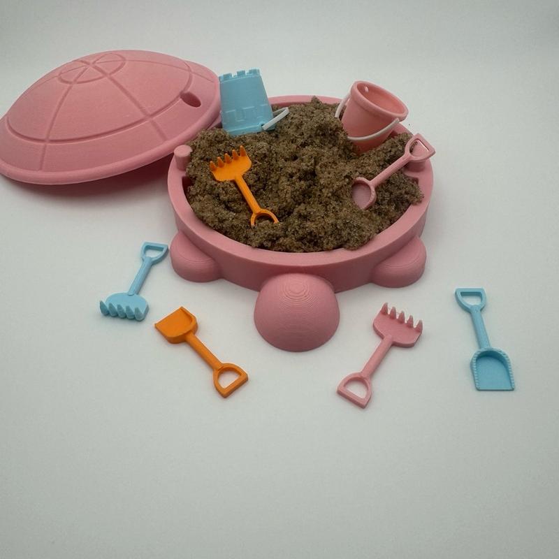 Smiley Crafts Depot, Desktop Turtle Sandbox, friends and coworkers, 3D Printed Relaxing Toy for Adults