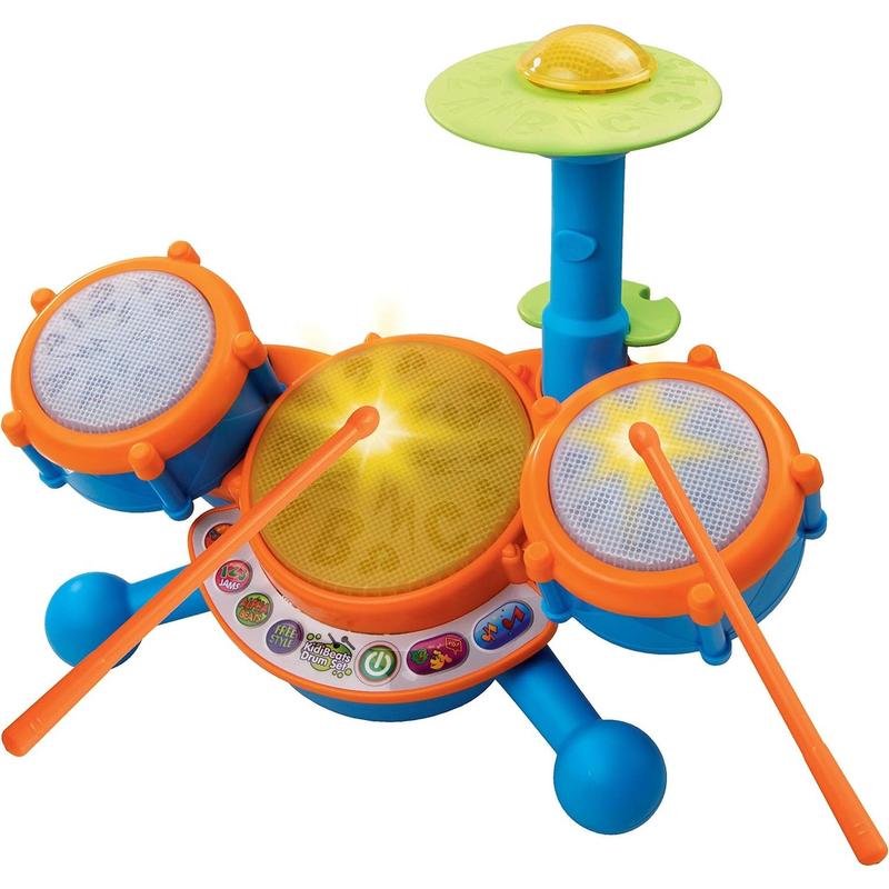 VTech KidiBeats Kids Drum Set, Orange