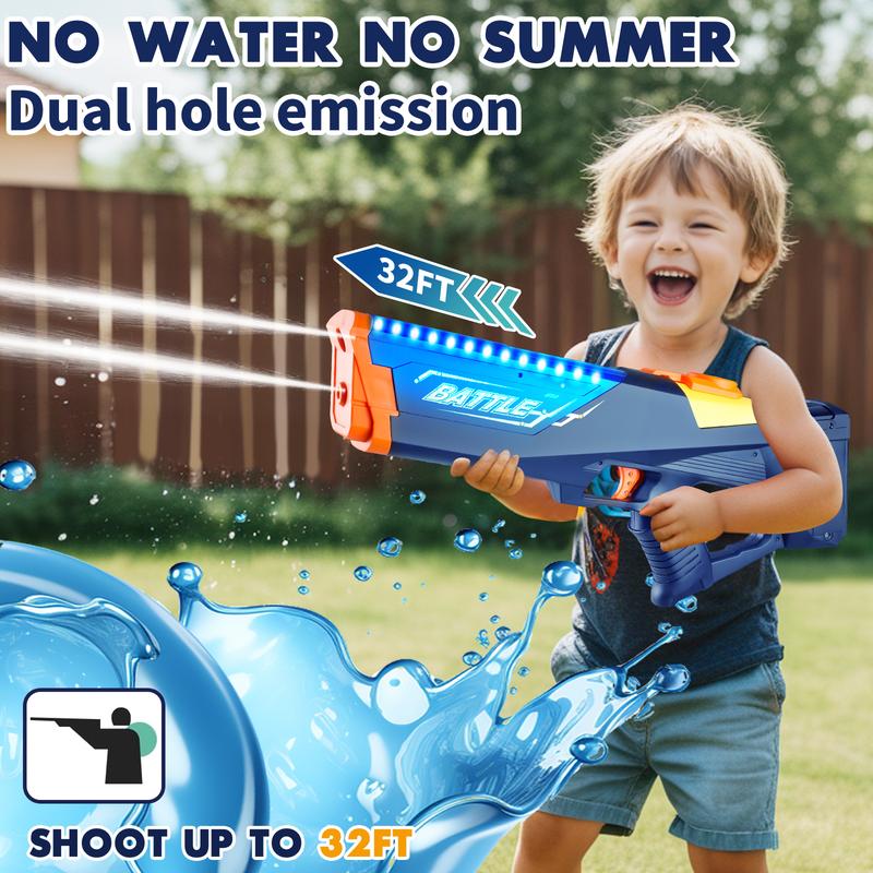 Lighting Water Toy, Water Sprayer, Water Blaster Swimming Pool Toys for Kids Adults Rechargeable  Automatic Water Blaster Waterproof Squirt-Gun