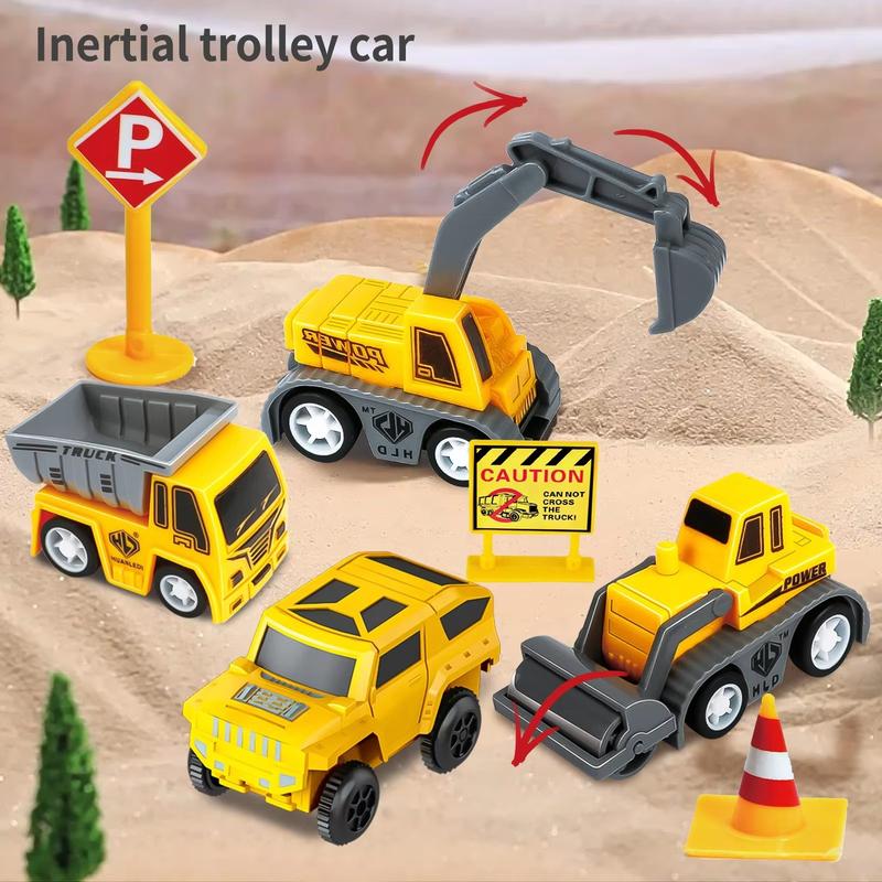 Children's Construction Toys, 255 Pieces Of Children's Toy Construction Track, 1 Electric Car, 6 Engineering Cars, Flexible Track Toy Set, Suitable For 4 56 Years Old Boys And Girls Engineering Gifts