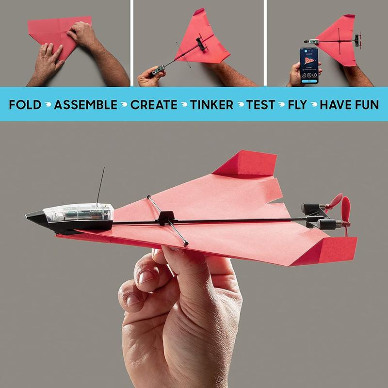 4.0 The Next-Generation Smartphone RC Controlled Paper Airplane Kit. Easy to Fly with Autopilot & Gyro Stabilizer. For Hobbyists, Pilots, Tinkerers. STEM Ready with DIY Modular Kit