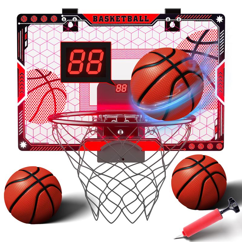 Basketball Hoop Indoor for Kids, Basketball Hoop Goal with Scoreboard, Mini Portable Basketball Hoop Game Toys Gifts for Boys Girls