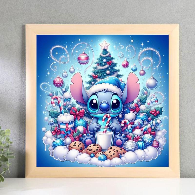 Cartoon Stitch Pattern DIY Diamond Arts Colorful Painting Kit without Frame, DIY 5D Diamond Art Painting for Office Bedroom Livingroom Home Decor