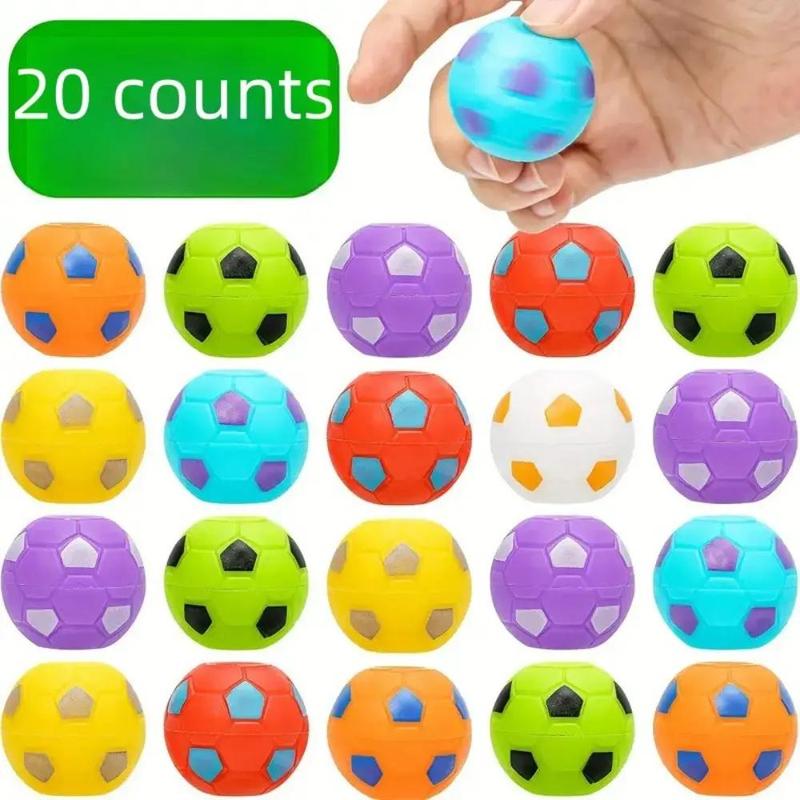 Soccer Ball Shaped Fidget Toy, 20pcs set Mini Finger Spinner Toy, Party Gift Bag Filler, Classroom Treasure Box Toy, Party Accessories