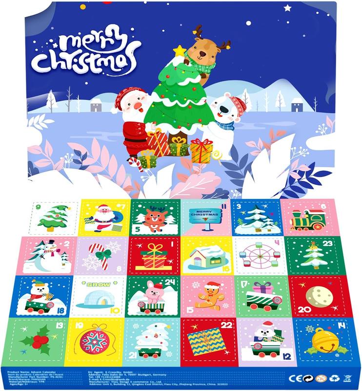 [LIMITED XMAS OFFER] Mochi Squishies Advent Calendars 2024 Kawaii Christmas Countdown Toys Party Favors for Kids Gift for Christmas with 24pcs Different Cute Animal Toys for Girls Boys Xmas Countdown Calendar