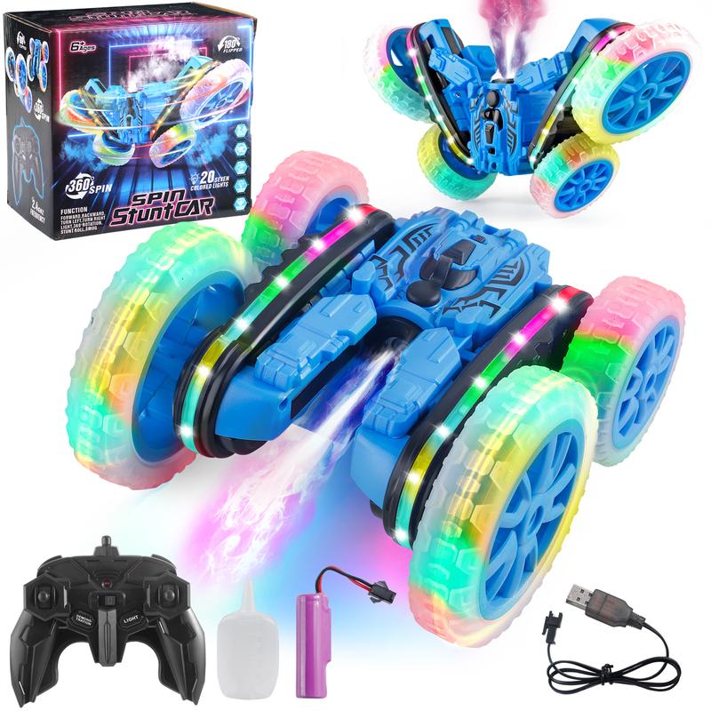 Remote Control Stunt Car - 4WD 360° Rotation Double-Sided Flipping and Spinning, Rugged Off-Road Vehicle for Thrilling Adventures