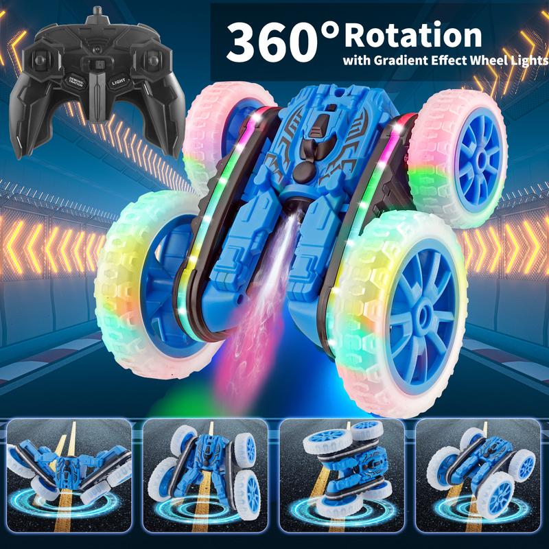 Remote Control Stunt Car - 4WD 360° Rotation Double-Sided Flipping and Spinning, Rugged Off-Road Vehicle for Thrilling Adventures