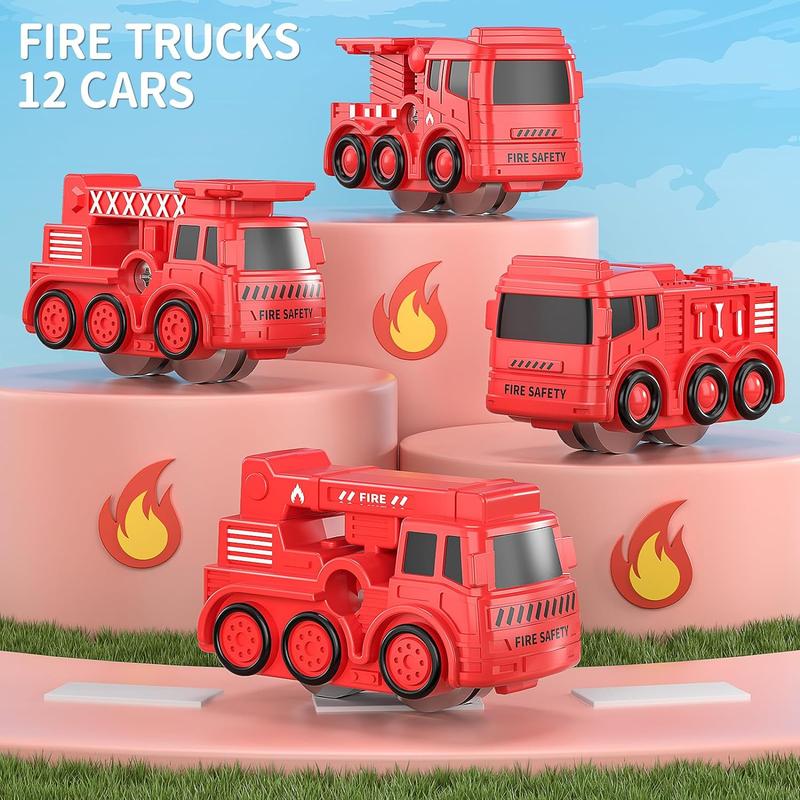 New Race Track Car, Construction Vehicles Toy Set, Parking Garage Adventure Toys ,Games Vehicle Playsets, Fire Truck Toy Set, Christmas Gift Set