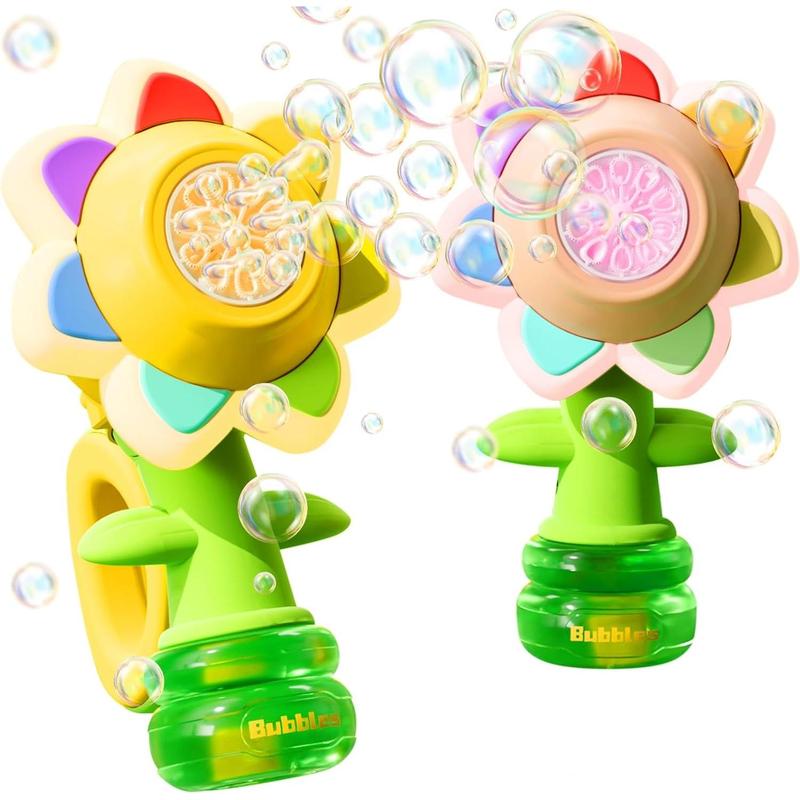 Bubble Machine Toy, Summer Toy for Indoor Outdoor Birthday Party,Seven-color Flower Bubble Machine,Handheld Design,Night Light ,Large Bubble Output,Sunflower,bubble twirler,wubble bubble balls,dinosaur bubblemachine,touchable bubbles,fun bathtoy zer