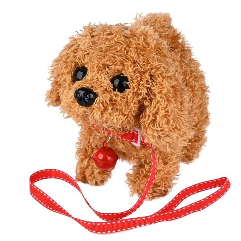 Plush Teddy Toy Puppy Electronic Interactive Pet Dog - Walking, Barking, Tail Wagging, Stretching Companion Animal