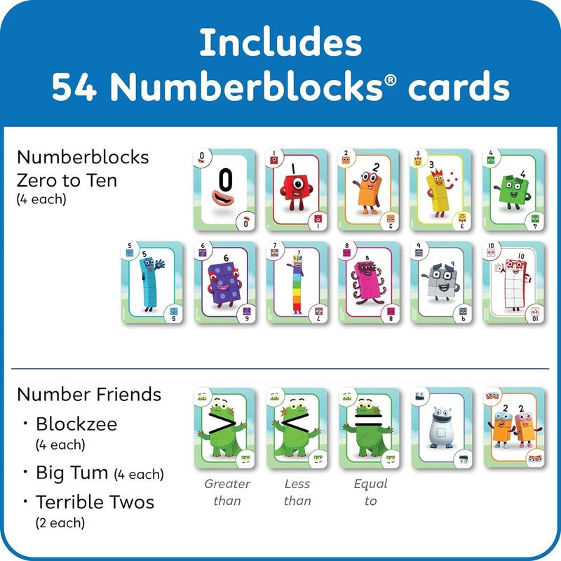 Hand2mind Numberblocks Playing Cards - Fun math card games for kids ages 3-5! Educational, themed deck for preschool learning and number skills.