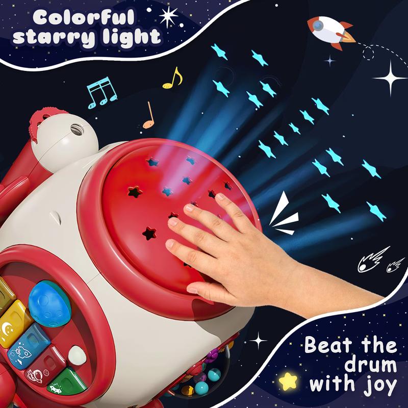 Baby Musical Rocket Piano 5 in 1 Star Projector, Baby Sound toys, for 6 - 18 Months