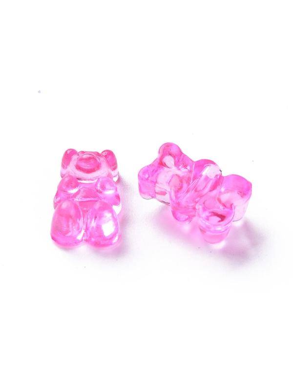 Mixed Color Bear Shaped Bead, 200pcs Cute Bear Shaped Bead, Diy Jewelry Accessories for Bracelet Necklace Earrings, Diy Jewelry for Women & Girls