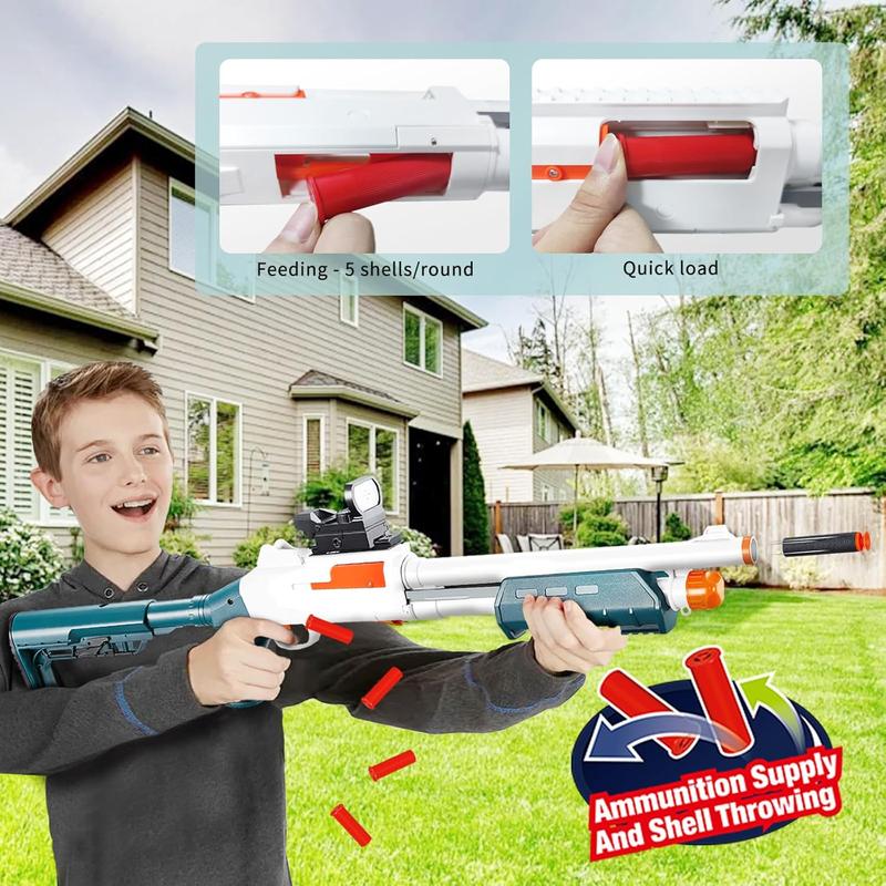 Toy Gun Foam Blasters (31-Inch) Soft Bullet Shotgun with 10 Shells and 40 Soft Darts