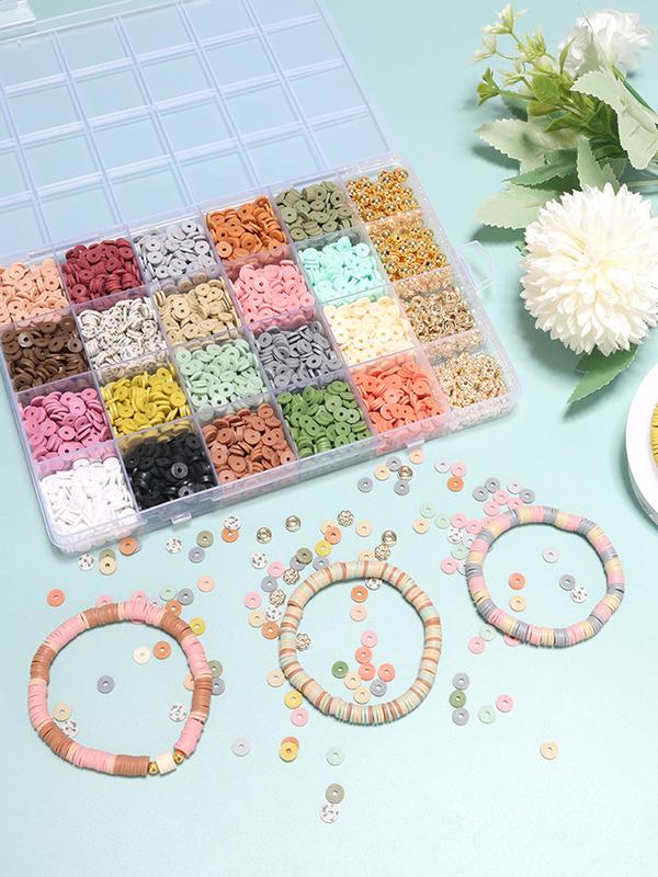 Random Color Clay Letter Bead (1 Box), Boho Style Letter Bead for Women & Girls, Diy Jewelry Making Kit for Bracelet Necklace Making for Birthday Gift