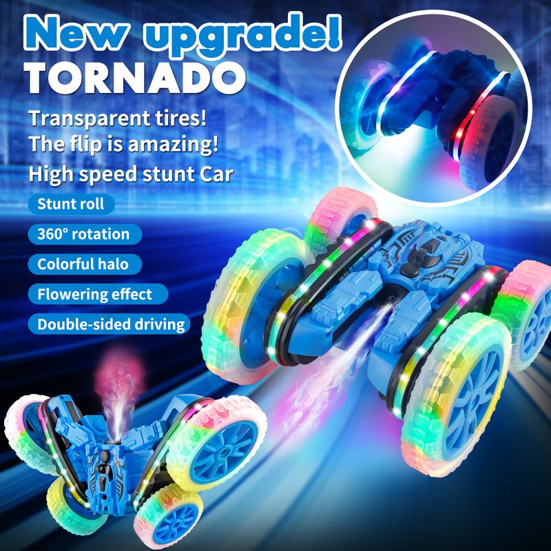 Remote Control Stunt Car - 4WD 360° Rotation Double-Sided Flipping and Spinning, Rugged Off-Road Vehicle for Thrilling Adventures