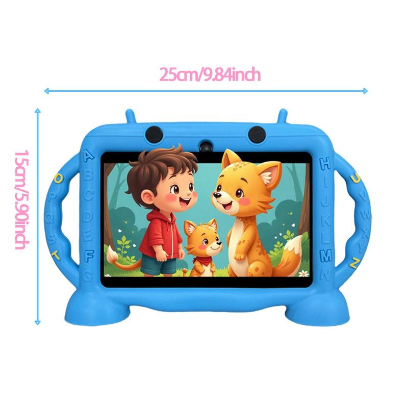 7 Inch Android 12.0 Tablet, Learning & Game Tablet with Parental Controls Mode, Educational Tablet with Shockproof Case for Boys & Girls