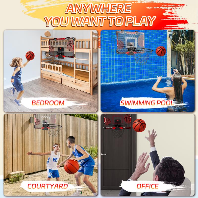 Basketball Hoop Indoor for Kids, Basketball Hoop Goal with Scoreboard, Mini Portable Basketball Hoop Game Toys Gifts for Boys Girls