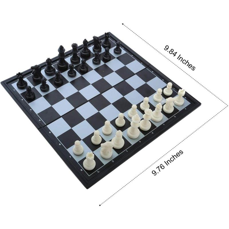 Magnetic Travel Chess Set with Folding Chess Board Educational Toys for Kids and Adults, 2 players