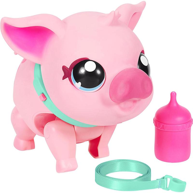 Little Live Pets - My Pet Pig: Piggly | Soft and Jiggly Interactive Toy Pig That Walks, Dances and Nuzzles. 20+ Sounds & Reactions. Batteries Included. for Kids Ages 4+