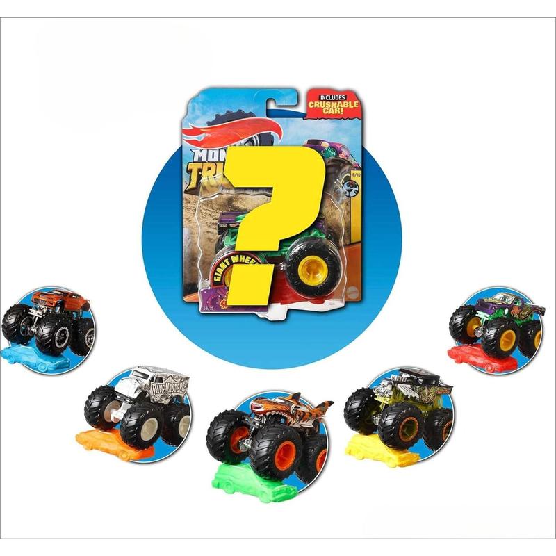 Monster trucks, crushable cars, vehicle toys for kids boys girls