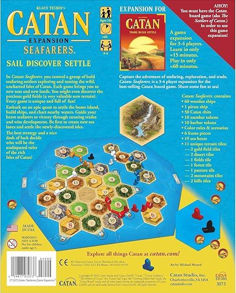 CATAN Seafarers Board Game EXPANSION - Explore, Settle, and Conquer New Isles! Strategy Game, Family Game for Kids and Adults, Ages 10+, 3-4 Players, 60 Minute Playtime, Made by CATAN Studio