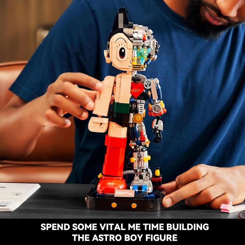 PANTASY Astro Boy (Light Kit Edition) Building Kit, Cool Building Sets for Adults, Creative Collectible Build-and-Display Model for Home or Office, Birthday Present for Teens, Thanksgiving (1258Pieces) (86203HY-LIGHT)