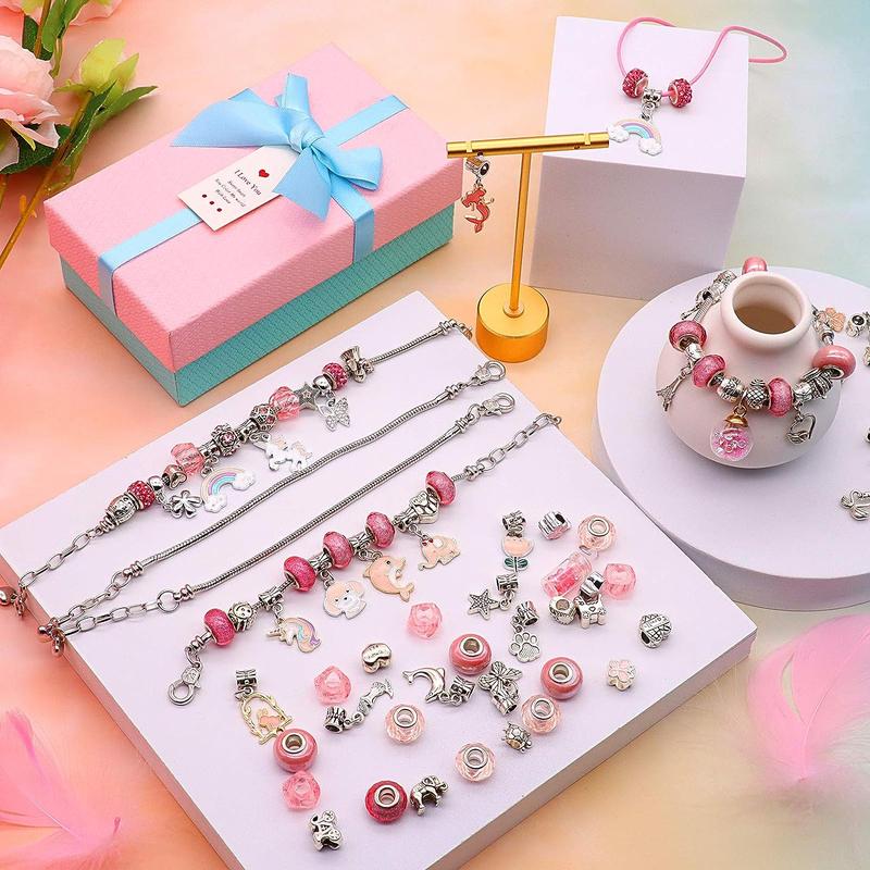 76pcs set DIY Jewelry Making Kit, Creative Handmade Decorations, Bracelet Making Kit for Girls & Women, Birthday Anniversary Gift