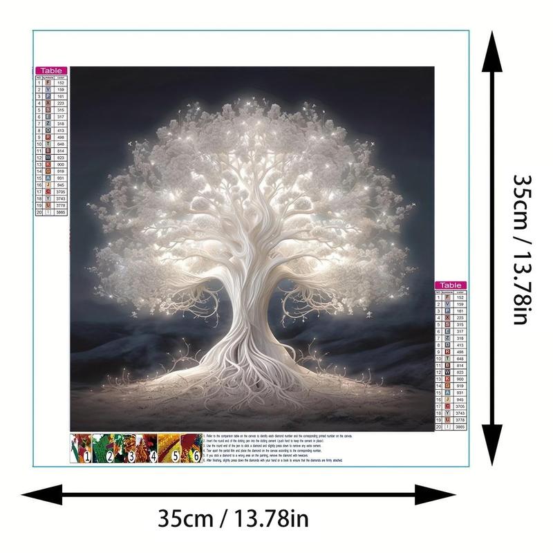 Luminous Tree Design DIY Diamond Arts Colorful Painting Kit without Frame, DIY 5D Diamond Arts Colorful Painting Kit, Wall Art Decor for Home