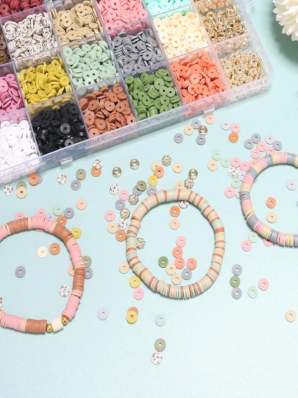 Random Color Clay Letter Bead (1 Box), Boho Style Letter Bead for Women & Girls, Diy Jewelry Making Kit for Bracelet Necklace Making for Birthday Gift