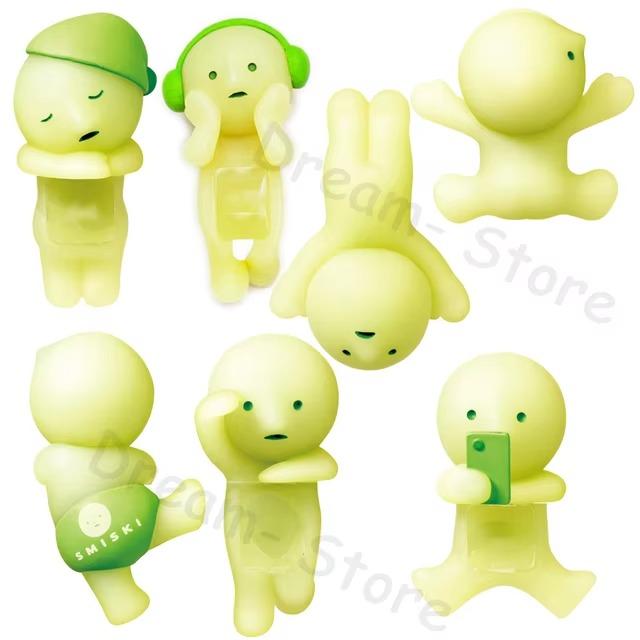 1Pc Random Smiski Hippers Series Sonny Angel Mini Figures Glow In the Dark Mystery Box Phone Attachment Doll Toy Collection Christmas Gift